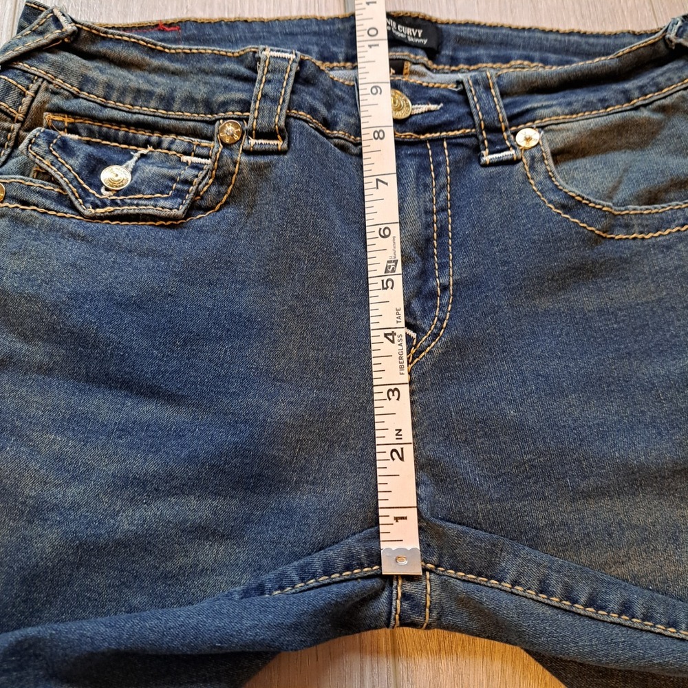 True Religion Jennie Curvy Jeans Womens 28 Blue Mid Rise Super Skinny Stretch - Picture 10 of 14